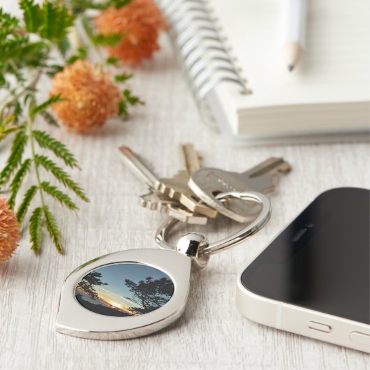 Torrey Pine Sunset III Californië Landschap Sleutelhanger (Zijkant)