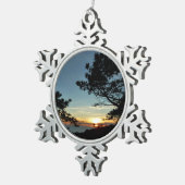 Torrey Pine Sunset III Californië Landschap Tin Sneeuwvlok Ornament (Rechts)