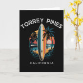 Torrey Pines Beach California Men Women Surfing  Kaart (Gele Bloem)