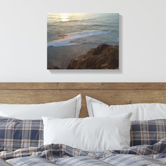 Torrey Pines Beach Canvas Afdruk (Insitu (Slaapkamer))