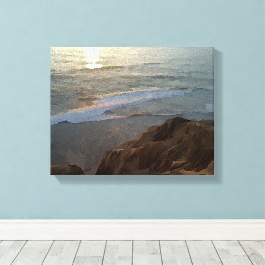 Torrey Pines Beach Canvas Afdruk (Insitu (Houten vloer))