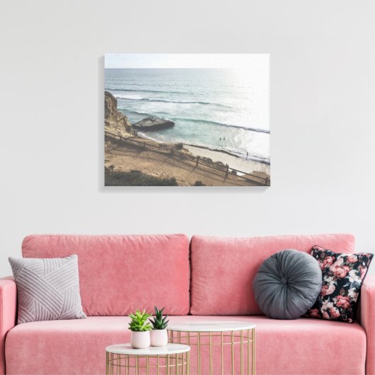 Torrey Pines Beach Groot Canvasprint Canvas Afdruk (Insitu (Woonkamer))