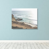 Torrey Pines Beach Groot Canvasprint Canvas Afdruk (Insitu (Houten vloer))