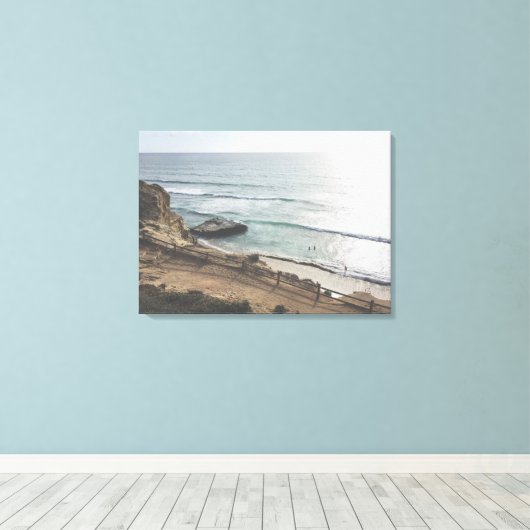 Torrey Pines Beach Groot Canvasprint Canvas Afdruk (Insitu (Houten vloer))