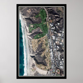 Torrey Pines Golf Course California Satellite Map Poster