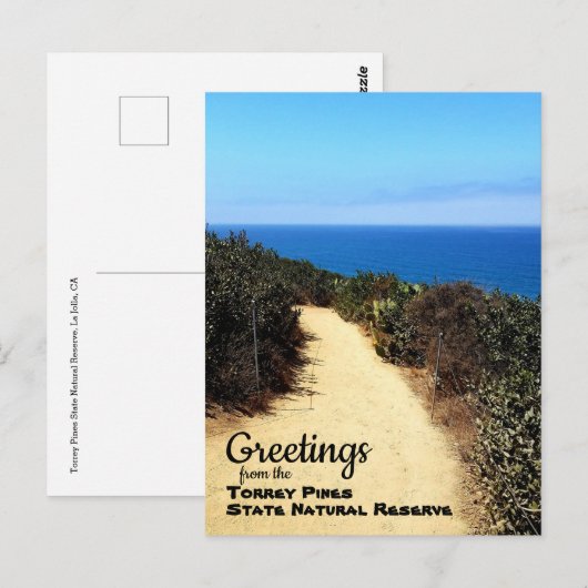 Torrey Pines Natural Reserve La Jolla California Briefkaart (Voorkant / Achterkant)