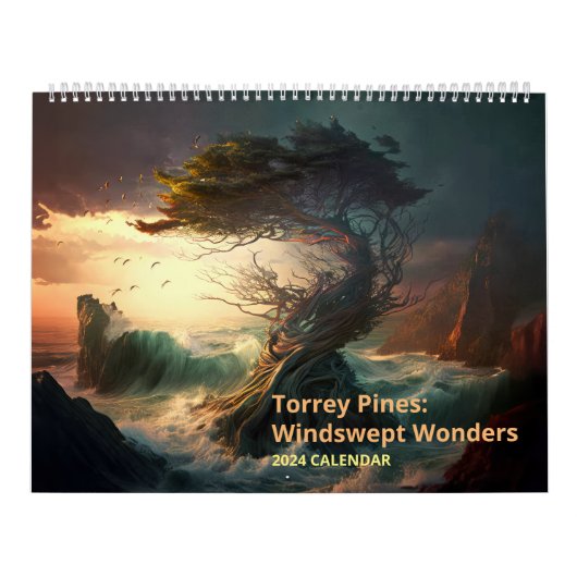 Torrey Pines over wonderen van windsweept Kalender (Hoes)