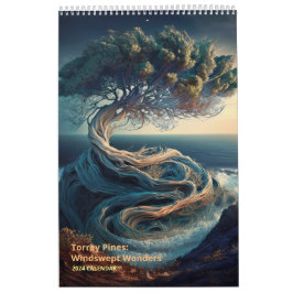 Torrey Pines over wonderen van windsweept Kalender