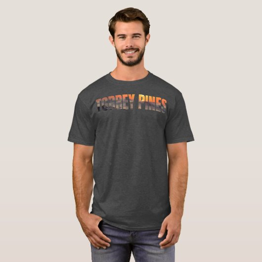 Torrey Pines State Beach Surf California Sunset T-shirt (Voorkant volledig)