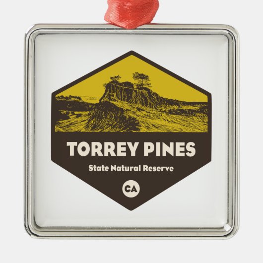 Torrey Pines State Reserve California Metalen Ornament (Voorkant)