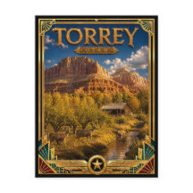 Torrey Utah Vintage Art Deco Gouden Tijdperk
