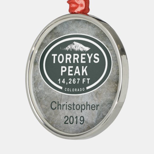 Torreys Peak 14,267 FT CO 14er Mountain Ornament (Links)