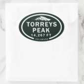 Torreys Peak 14er Colorado Rocky Mountains Ovale Sticker (Tas)