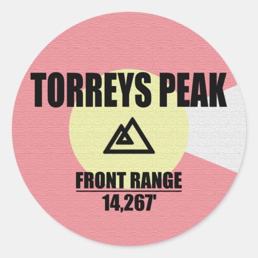 Torreys Peak Ronde Sticker (Voorkant)