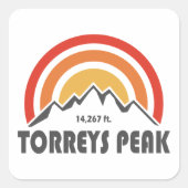 Torreys Peak Vierkante Sticker (Voorkant)