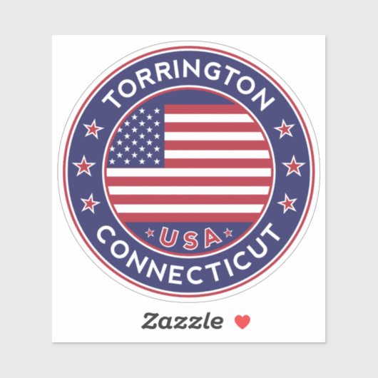 Torrington, Connecticut Sticker (Vel)
