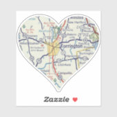 Torrington CT  kaart Sticker (Vel)