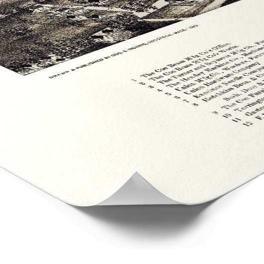 Torrington, CT Panorama Map - 1889 Poster (Hoek)