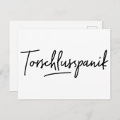 Torschlusspanik, Duits Duitstalig Word, Feestdagenkaart (Voorkant / Achterkant)
