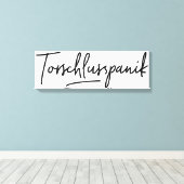 Torschlusspanik, Geweldige Duits woord Canvas Afdruk (Insitu (Houten vloer))