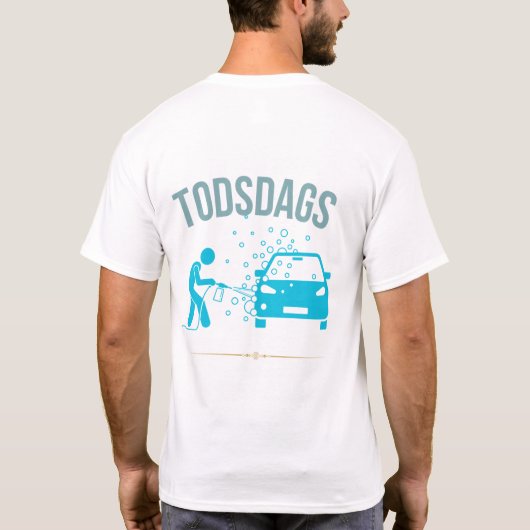 Torsdags Bil Tvätt & Rekond T-shirt (Achterkant)