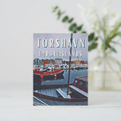 Tórshavn, de stad van het viking-verhaal briefkaart (Staand voorkant)