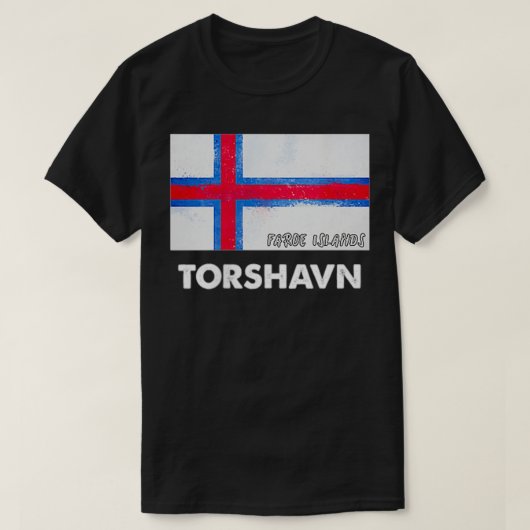 Torshavn Faroe Islands Flag Torshavn T-shirt (Design voorkant)