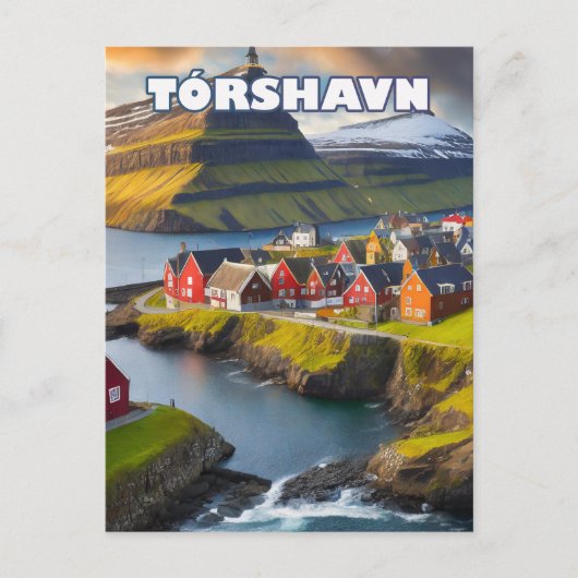 Tórshavn, waar de wilde natuur zich ontwikkelt briefkaart (Voorkant)