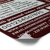 Torso, Personal trainer, Gym Adverteren Poster (Hoek)