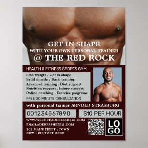 Torso, Personal trainer, Gym Adverteren Poster