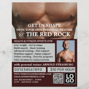 Torso, persoonlijke trainer, Gym Adverteren flyer