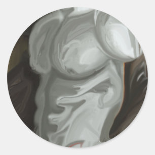 Torso Physique gebeeldhouwde etiketten