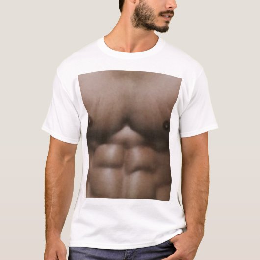 TORSO T-SHIRT abs Draag met open shirt of zoals is (Voorkant)