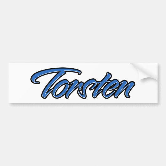 Torsten Name blue Aufkleber Sticker Autoaufkleber (Voorkant)