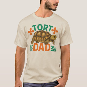 Tort Dad Sulcata schildpad reptiel cadeau voor hem T-shirt