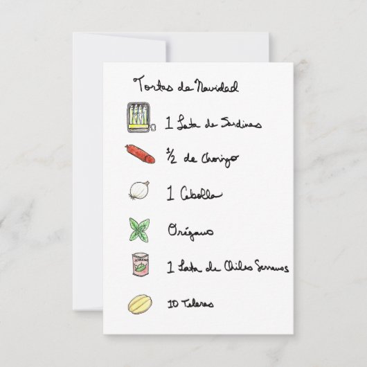 Tortas de Navidad / Mexicaanse Kerstsandwich Kaart (Voorkant)