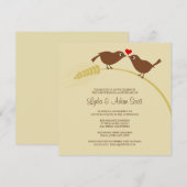 Tortelduifjes 25e Zilverpartij Jubileum Kaart (Voorkant / Achterkant)