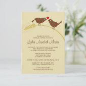 Tortelduifjes 3,5 x 5-inch bridal Shower-uitnodigi Kaart (Staand voorkant)