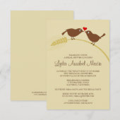 Tortelduifjes 3,5 x 5-inch bridal Shower-uitnodigi Kaart (Voorkant / Achterkant)