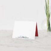 Tortelduifjes Aangepast gestreept, creditcard (roo Bedankkaart (Achterkant)