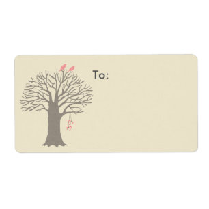 Tortelduifjes Aangepast verzendlabel