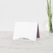 Tortelduifjes aangepaste bedankkaart (lavendel) (Achterkant)