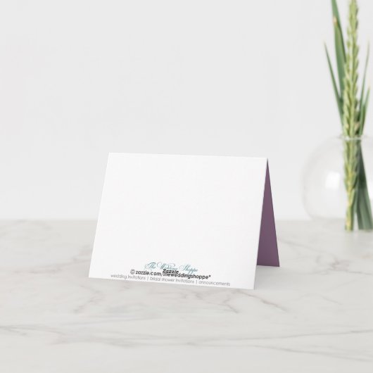 Tortelduifjes aangepaste bedankkaart (lavendel) (Achterkant)