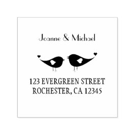 Tortelduifjes aangepaste bruiloft selfinking stemp  zelfinktende stempel