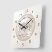 Tortelduifjes Aangepaste eerste Jubileum klok (Hoek)