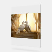 tortelduifjes acryl bord (Hoek)