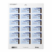 Tortelduifjes Adresetiketten Blauw Etiket (Full Sheet)