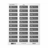 Tortelduifjes Adresetiketten (grijs) Etiket (Full Sheet)