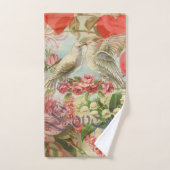 Tortelduifjes  Antiek Hart Bad Handdoek (Handdoek)