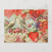 Tortelduifjes  Antiek Hart Briefkaart (Voorkant)